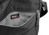 A close-up view of the inside of a black bag, showing an RFID protection tag. Produktbild-Vorschau