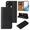 A collage of images showing a black flip phone case for a Xiaomi Redmi Note 13. Produktbild-Vorschau