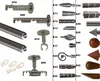 BASIT® Innenlauf Gardinenstange Edelstahl Look 16mm Produktbild-Vorschau 3