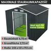 BRAST Gerätehaus Geräteschuppen Metall | 235x131x192 | Produktbild-Vorschau 9