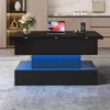 Merax salontafel met LED-verlichting en stopcontact, USB- Productafbeelding-voorbeeld 5