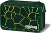 A dark green pencil case with a lime green geometric pattern and the brand logo 'ergobag' in white. Produktbild-Vorschau