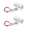 Two small silver LED spotlights with red and black wires, presented against a white background. Podgląd zdjęcia produktu