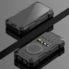 Two solar power banks are shown from different angles on a reflective surface with a diagonal black stripe. Produktbild-Vorschau