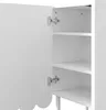 Komoda – 120 x 35 x 80 cm, biała – drzwi z falistym wzorem Podgląd zdjęcia produktu 10