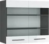 A modern kitchen cabinet with glass doors and drawers. Anteprima dell’immagine prodotto