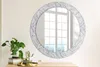 Ø70cm Spiegel - Glasrahmen mit Aufdruck - Wandspiegel Produktbild-Vorschau 3