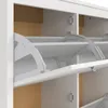 Madrid szafka na buty 4 drzwi klapowe biały. Podgląd zdjęcia produktu 6