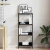 vidaXL Bücherregal Schwarz Eichen-Optik 50 x 33 x 117,5 cm Produktbild-Vorschau 4