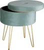 Sitzhocker mit Stauraum Ava in Samtoptik Produktbild-Vorschau 1