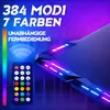 A gaming desk with RGB lighting and a remote control. Voir les images du produit