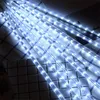 A close-up view of white LED string lights, arranged in a cascading pattern. Náhled obrázku produktu