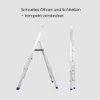 Greenbite Aluminium Stehleiter 4 Stufen – 150kg, klappbar Produktbild-Vorschau 4