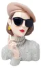 Deko Büste Dame im Strickpullover mit Hut und Sonnenbrille Produktbild-Vorschau 5
