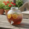 Glas Getränkespender 5,5 Liter mit Zapfhahn & Deckel Produktbild-Vorschau 5