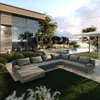TRADA Gartenecksofa Bahama XXL Dunkelgrau Rechts 410x298 cm Produktbild-Vorschau 1