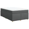 vidaXL Postel Boxspring s matrací tmavě šedá 120x200 cm Náhled obrázku produktu 1