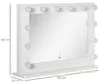 HOMCOM Hollywood Spiegel 80 x 60 cm Schminkspiegel mit Produktbild-Vorschau 3