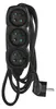 Prodlužovací kabel 3 m / 3 zásuvky / černý / PVC / 1 mm2 Náhled obrázku produktu