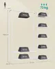A white metal garment rack with shelves, loaded with weights to demonstrate its load-bearing capacity. Produktbild-Vorschau