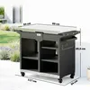 Grillwagen 5-Etagen Grilltisch mit Edelstahl Arbeitsfläche Produktbild-Vorschau 3