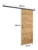 Posuvné dvere so zrkadlom PERDITA 2 - 80 cm, biele Náhľad obrázku produktu 3