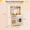 COSTWAY Cucina per bambini, cucina giocattolo con fornelli Anteprima dell’immagine prodotto 3