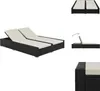 vidaXL Doppel-Sonnenliege Poly Rattan Schwarz -  Produktbild-Vorschau 1