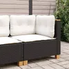 vidaXL Narożna sofa ogrodowa z poduszkami z czarnego Podgląd zdjęcia produktu 3