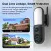 Wandleuchte mit Dual-Objektiv Überwachungskamera, 3MP HD, Produktbild-Vorschau 4