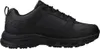 A side view of a black Skechers shoe against a white background. Voir les images du produit