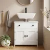 HOMCOM Waschbeckenunterschrank mit Soft-Close-Scharnieren, Produktbild-Vorschau 8