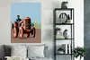 MuchoWow® Poster Traktor - Landwirt - Rot 90x120 cm - Produktbild-Vorschau 4
