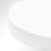 A close-up, abstract view of a white circular object, likely a sound-absorbing panel, against a gradient white and light gray background. Produktbild-Vorschau