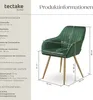 tectake® Esszimmerstuhl Marilyn gepolstert, in Samtoptik, Produktbild-Vorschau 5