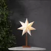 Lampada da terra stella a scacchi con base in legno - Anteprima dell’immagine prodotto 5