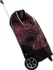 A rolling shopping bag with a floral pattern. Voir les images du produit