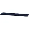 A long, navy blue bench cushion is shown lying horizontally against a white background. Produktbild-Vorschau