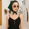 Foulard quadrato da donna, 60x60 cm, verde. Ideale come Anteprima dell’immagine prodotto 5