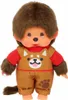 Monchhichi Kuschelpuppe Junge Latzhose Hund 20cm Spielzeug Produktbild-Vorschau 1
