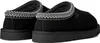 A pair of black UGG slippers shown from the back. Produktbild-Vorschau