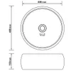 vidaXL s Waschbecken Rund Matt Hellgrau 40x15 cm Keramik Produktbild-Vorschau 6