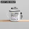 Trendation - Beste Schwester Geschenk Emaille Tasse Emaille Produktbild-Vorschau 4