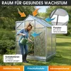 BRAST Gewächshaus Aluminium mit Fundament | 130x190x195cm Produktbild-Vorschau 6