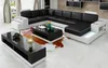 Ecksofa U-Form Sideboard Couchtisch Couch Design Schwarz Produktbild-Vorschau 3