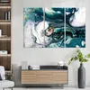 DEQORI Glasbild Echtglas 3x50x100 cm 'Flüssige Marmorkunst' Produktbild-Vorschau 3