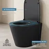 doporro Wand WC Design WC schwarz matt inkl. Softclose Produktbild-Vorschau 6