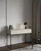 A modern desk with a lamp and books on top, placed against a wall with curtains in the background. Anteprima dell’immagine prodotto
