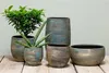INNA-Glas Keramik Blumentopf, Farbverlauf, blau-Gold, 13 Produktbild-Vorschau 2