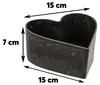Herz Pflanzschale Vintage schwarz 15 x 15 cm Grabschmuck Produktbild-Vorschau 2